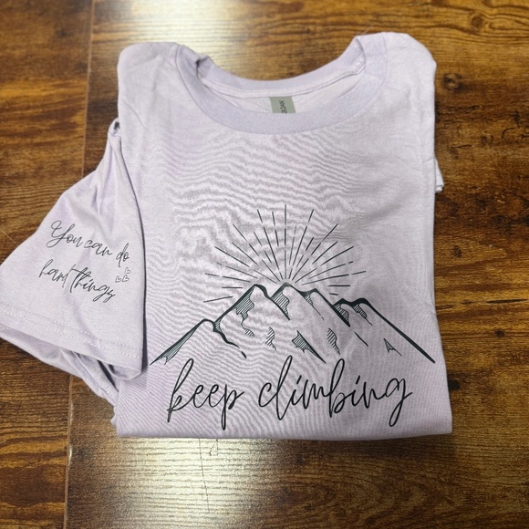 Keep Climbing - You Can Do Hard Things T-Shirt - Picture 1 of 1